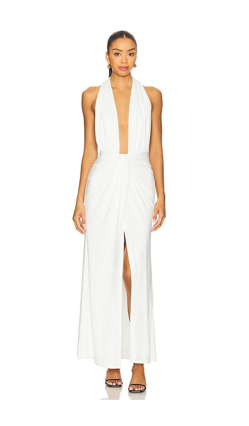 sndys cantarios dress in white.