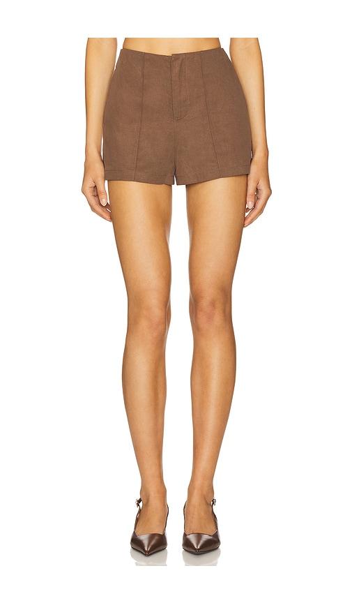 sndys emilie shorts in brown.