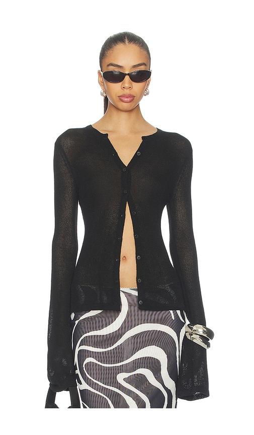 sndys hadley cardigan in black.