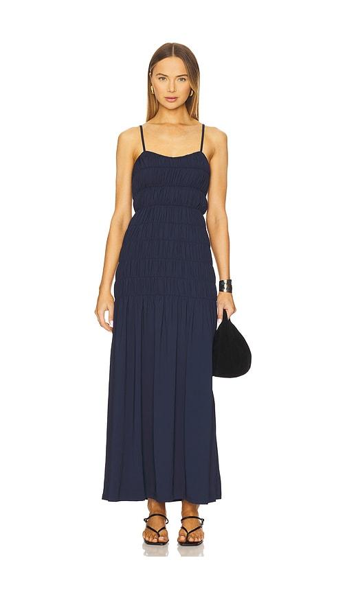 sndys ingrid maxi dress in navy.