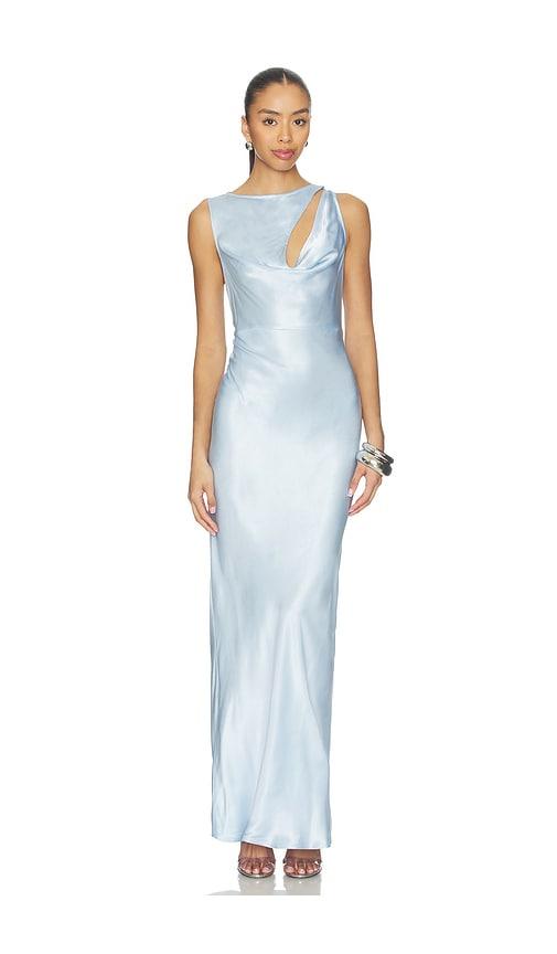 sndys jessie maxi dress in baby blue.