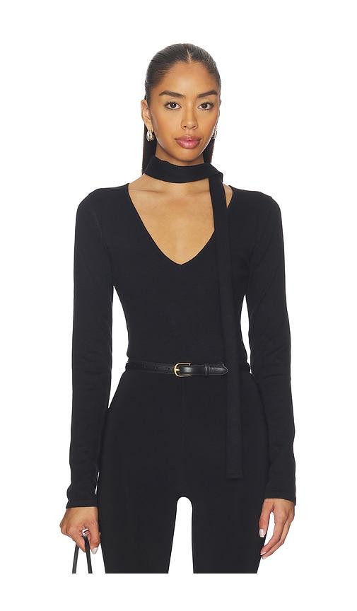 sndys kimmy knit top in black.