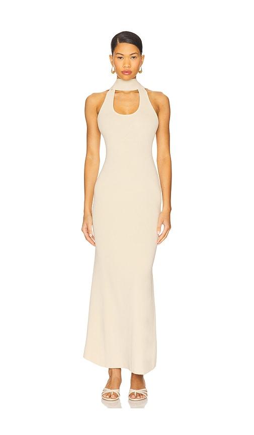 sndys laia maxi dress in cream.