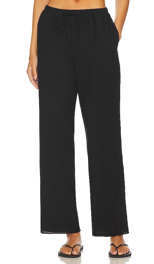 sndys linen pants in black.