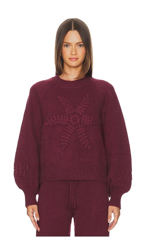 sndys maja knit jumper in burgundy.