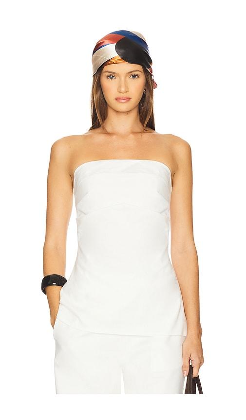 sndys mimi longline top in white.