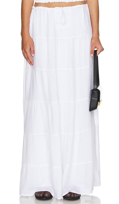 sndys ophelia skirt in white.