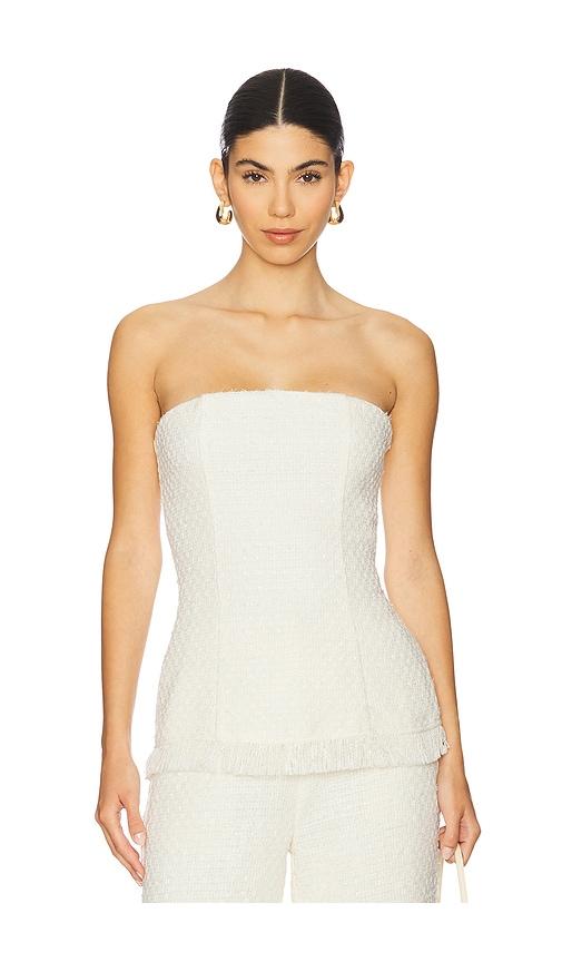 sndys piper top in white.