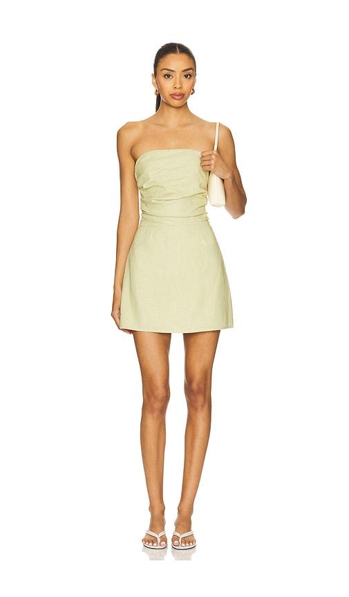 sndys romi linen dress in sage.