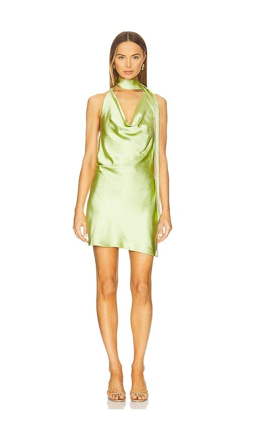 sndys rosanna mini dress in green.
