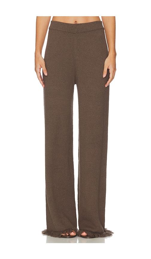 sndys skyler knit pant in chocolate.