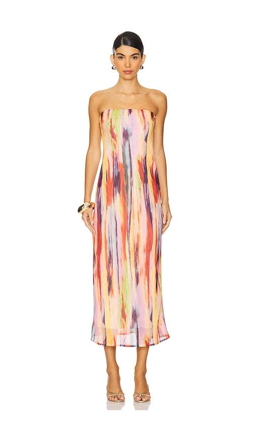 sndys st barts maxi dress in pink.