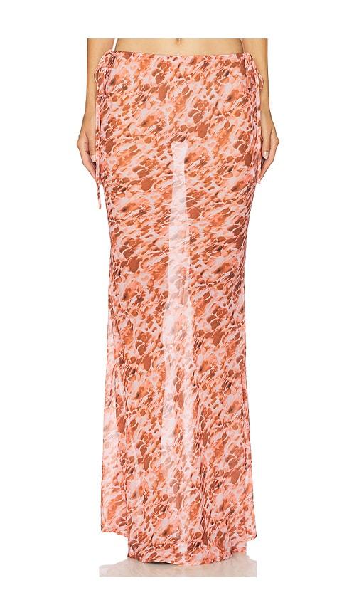 sndys st. ives maxi skirt in pink.