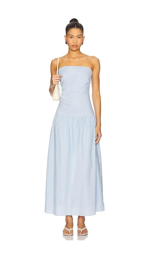 sndys stella maxi dress in blue.
