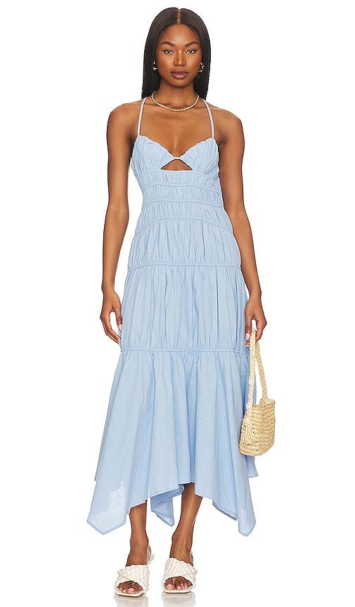 sndys tahlia dress in baby blue.