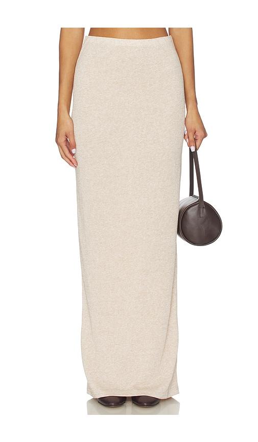 sndys tilde maxi skirt in beige.