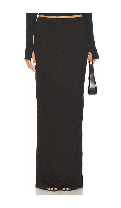 sndys tilde maxi skirt in black.