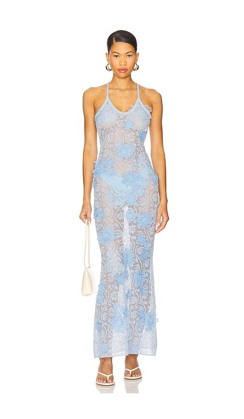 sndys vesper maxi dress in baby blue.