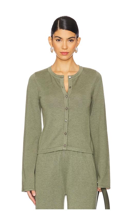 sndys x revolve august cardigan in olive.