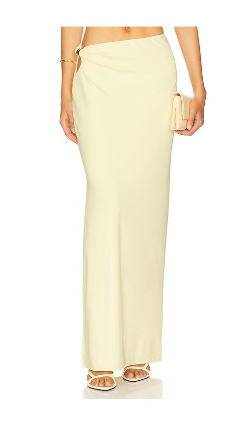 sndys x revolve baylee skirt in yellow.