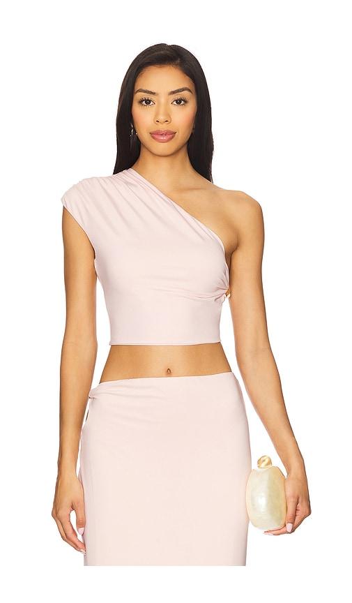 sndys x revolve baylee top in pink.