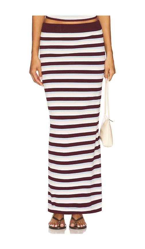 sndys x revolve charleston maxi skirt in white.