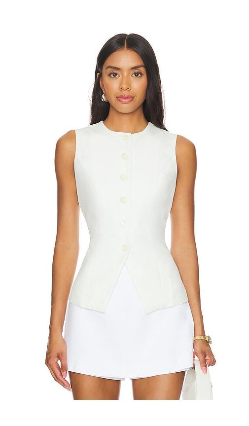 sndys x revolve emiliana top in white.