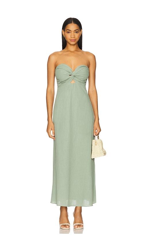 sndys x revolve lilly dress in sage.