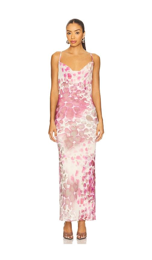 sndys x revolve skin maxi dress in pink.