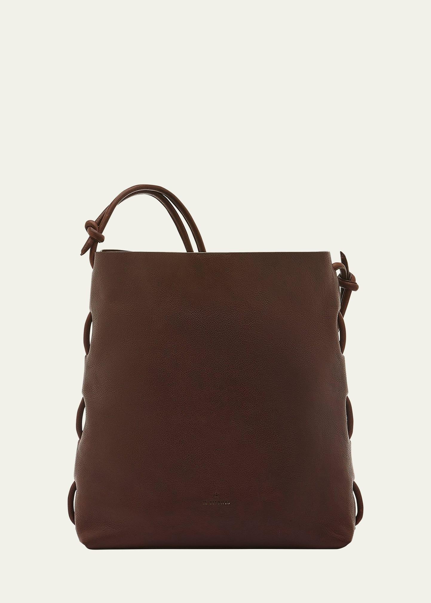 snodo knot leather crossbody bag