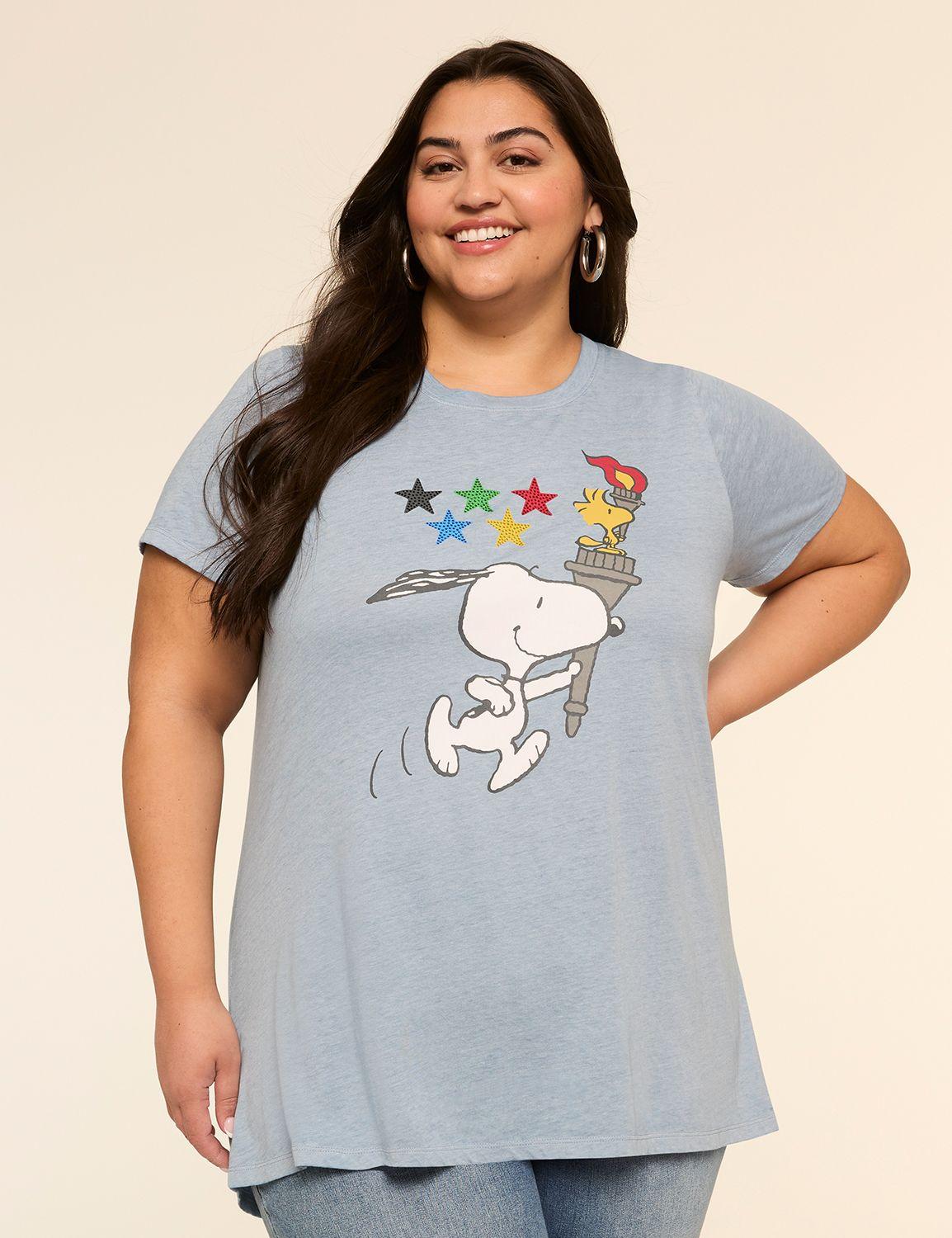 snoopy flame torch graphic tee
