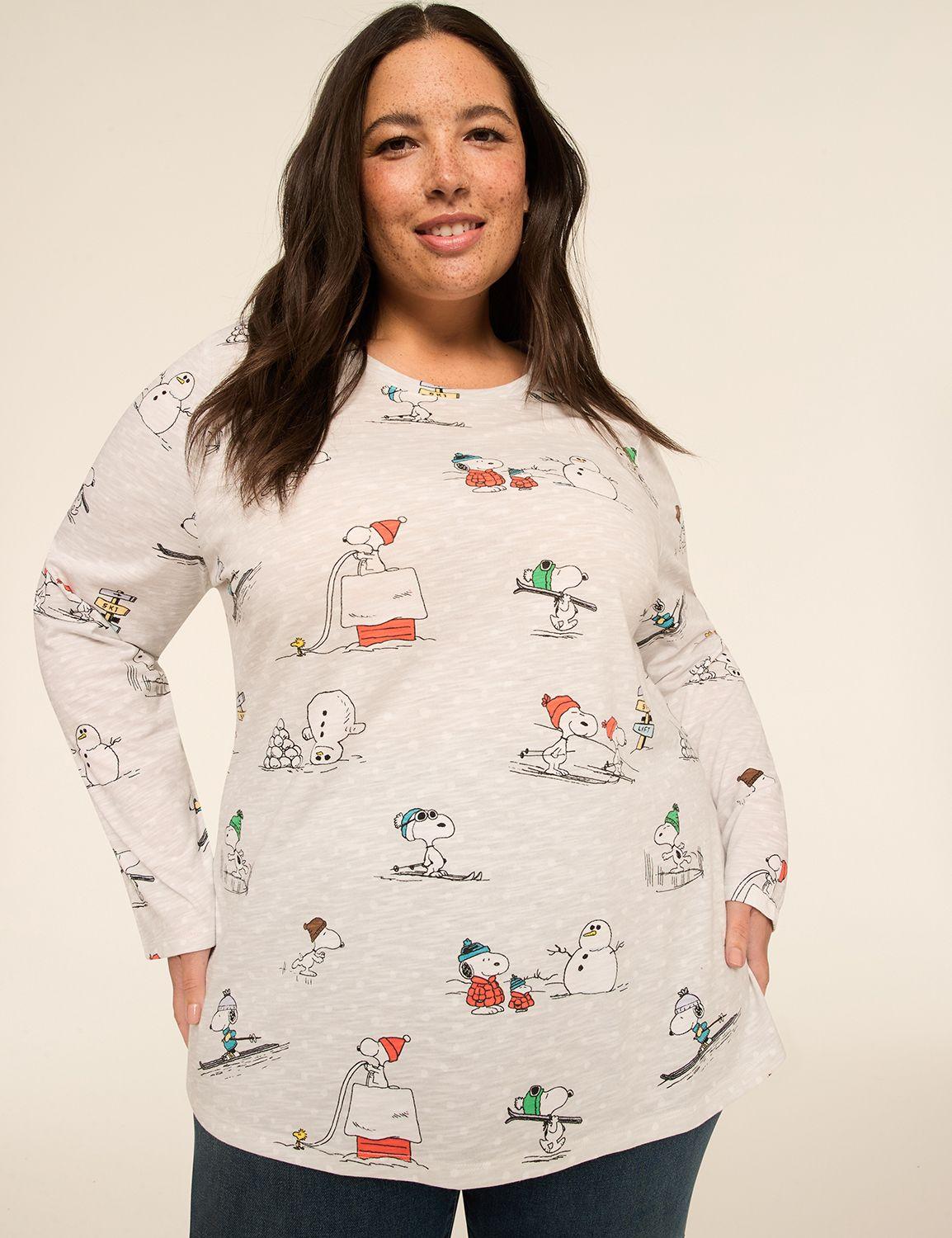 snoopy ski long-sleeve graphic tee