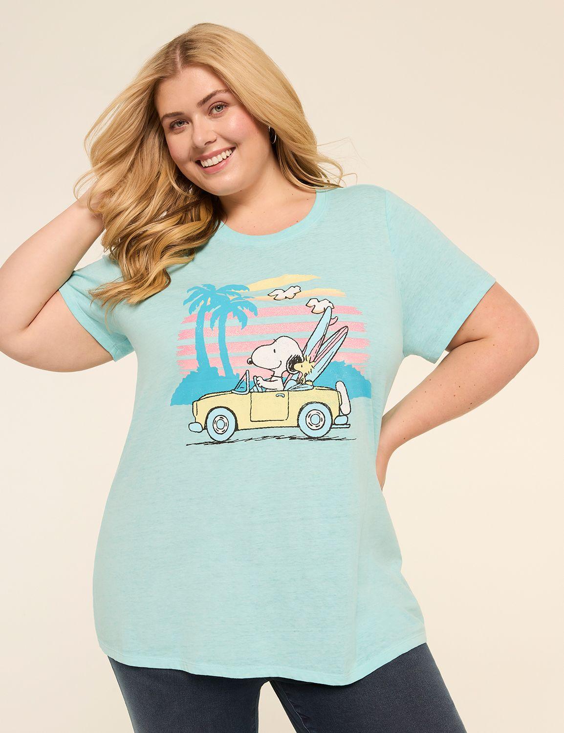 snoopy sunset drive graphic tee