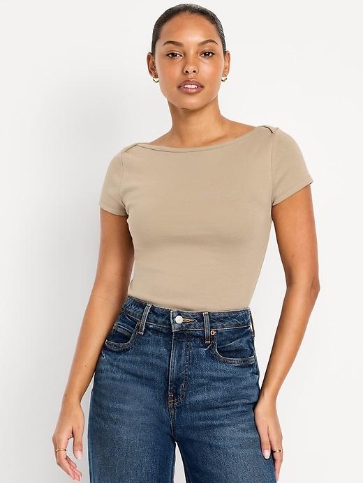 snug boatneck t-shirt