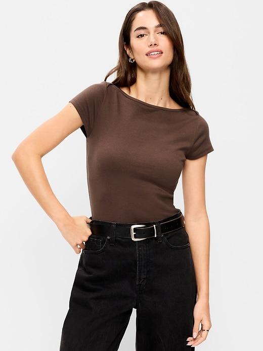 snug boatneck t-shirt