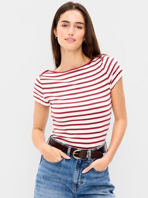 snug boatneck t-shirt
