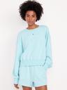 socomfy graphic drop-shoulder crew-neck sweatshirt