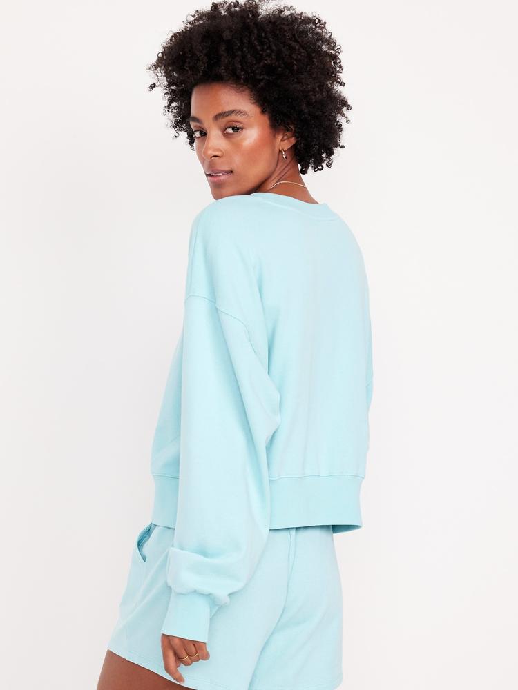 socomfy graphic drop-shoulder crew-neck sweatshirt