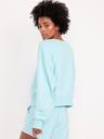 socomfy graphic drop-shoulder crew-neck sweatshirt