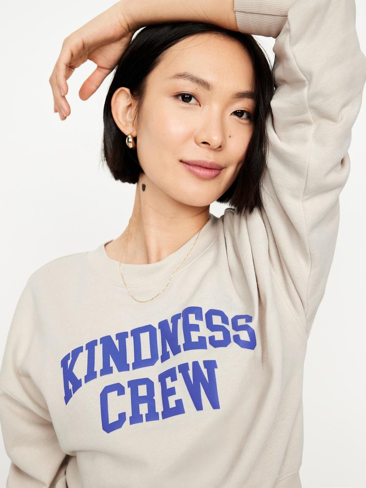 socomfy graphic drop-shoulder crew-neck sweatshirt