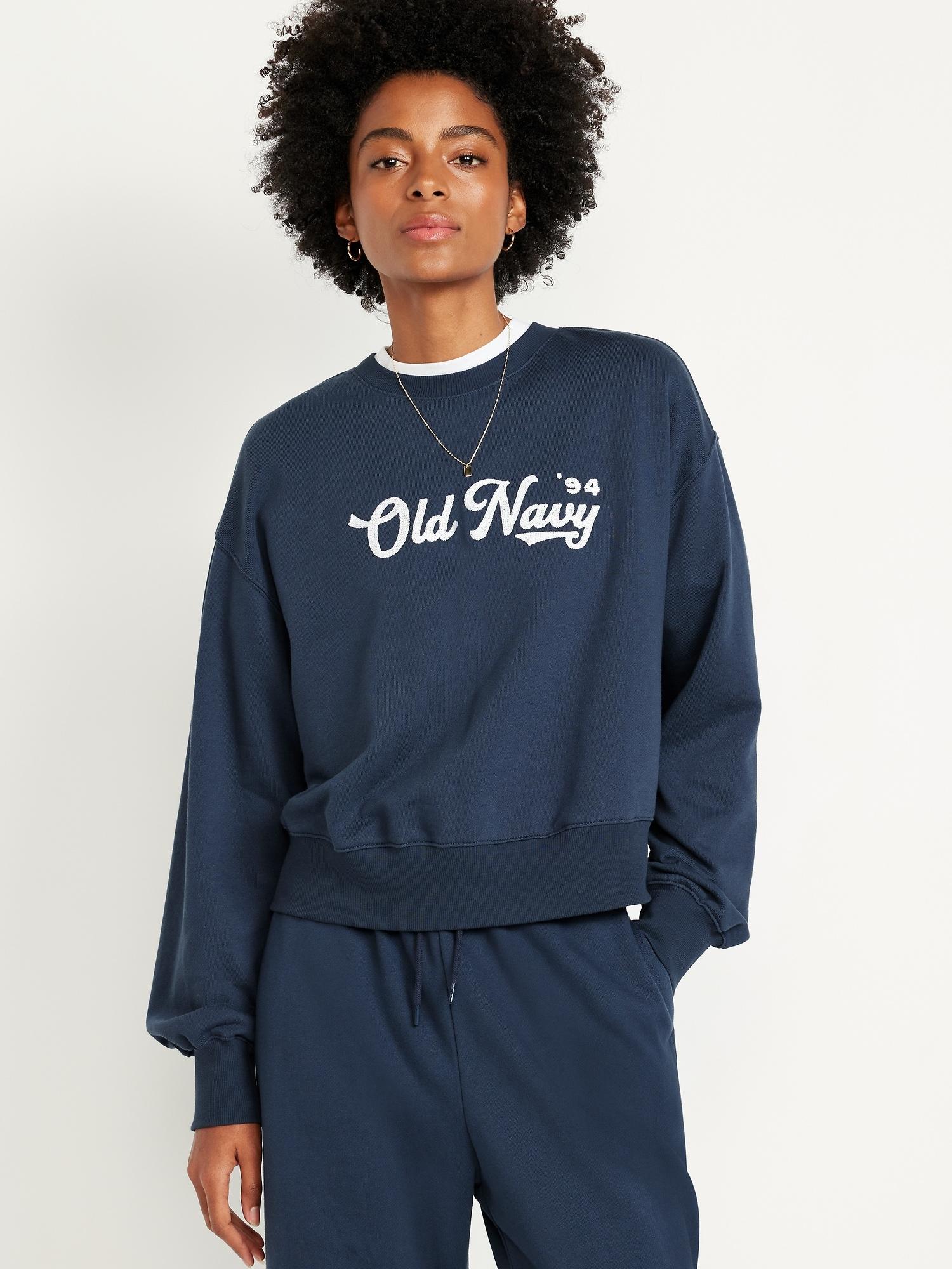 socomfy graphic drop-shoulder crew-neck sweatshirt