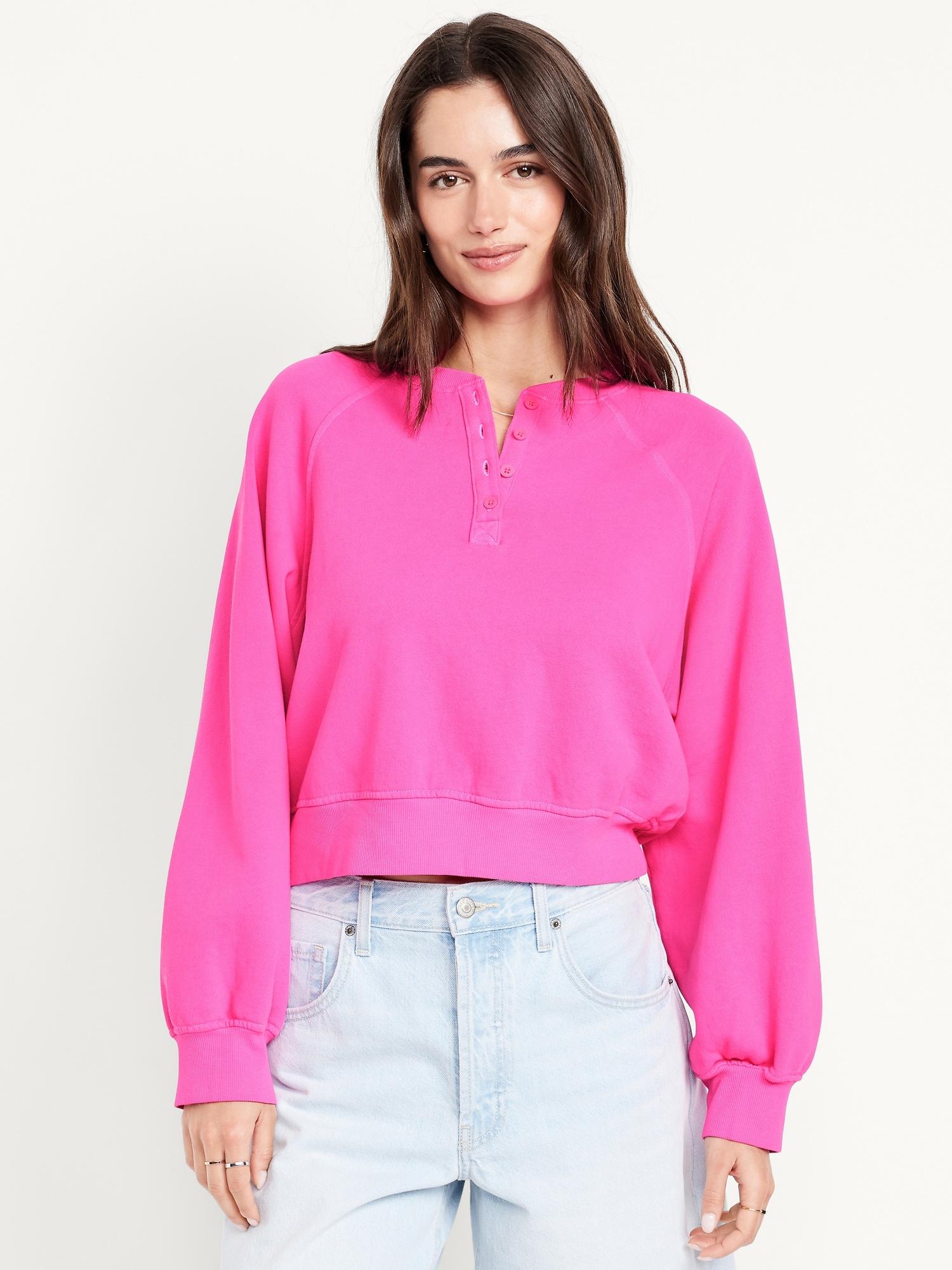 socomfy oversized button-front sweatshirt