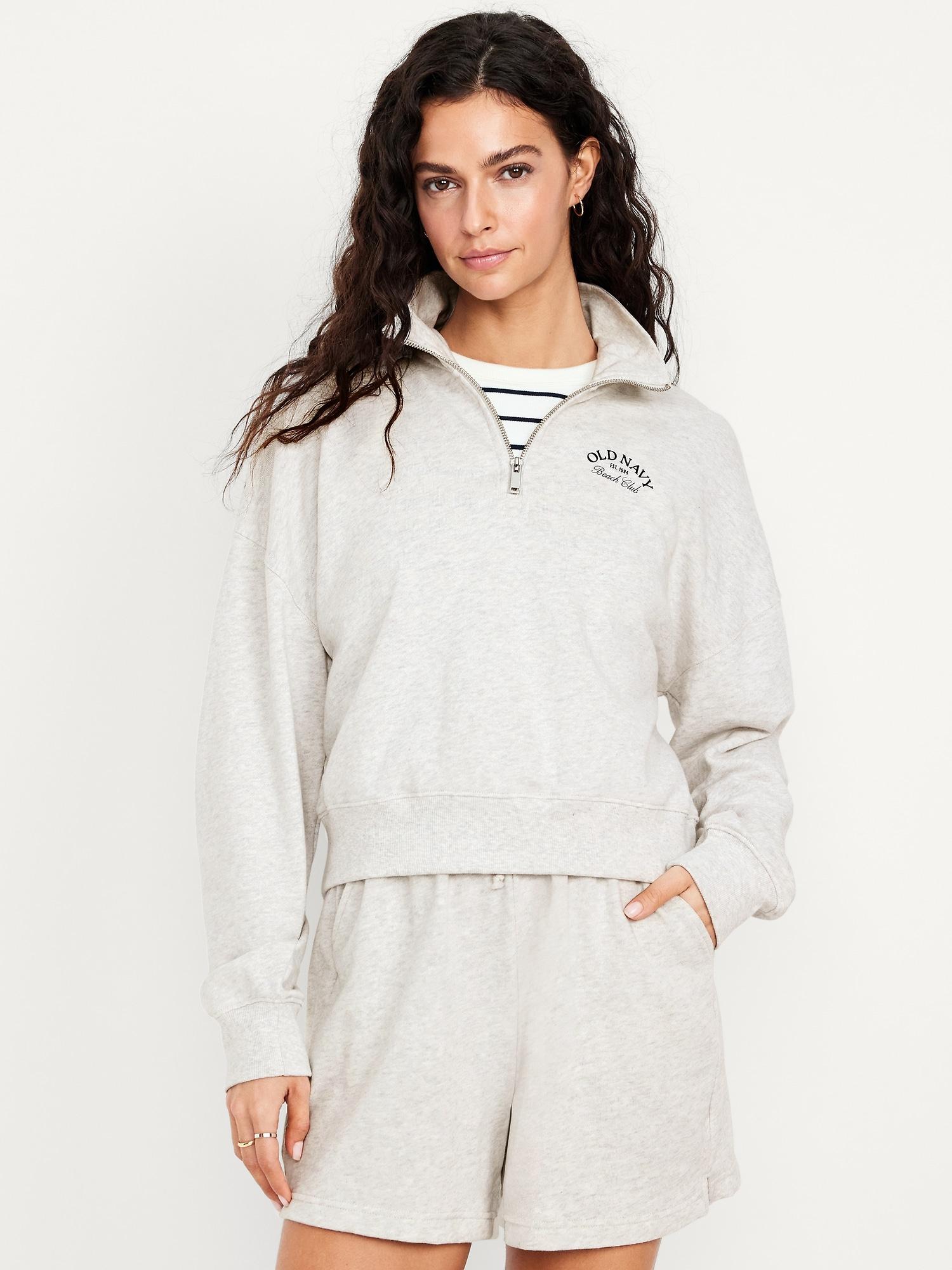 socomfy oversized logo half zip