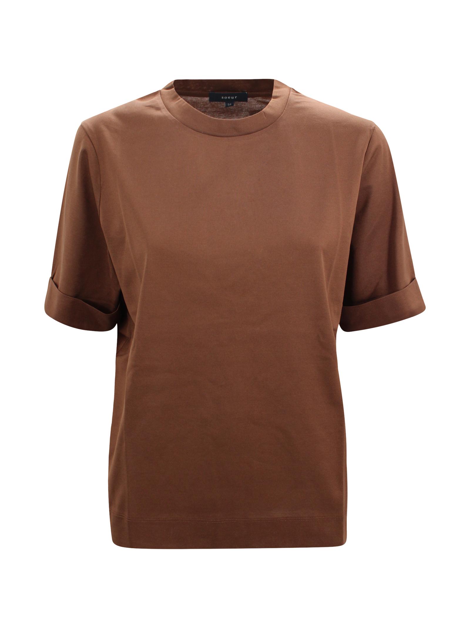 soeur t-shirts and polos brown cotton - women