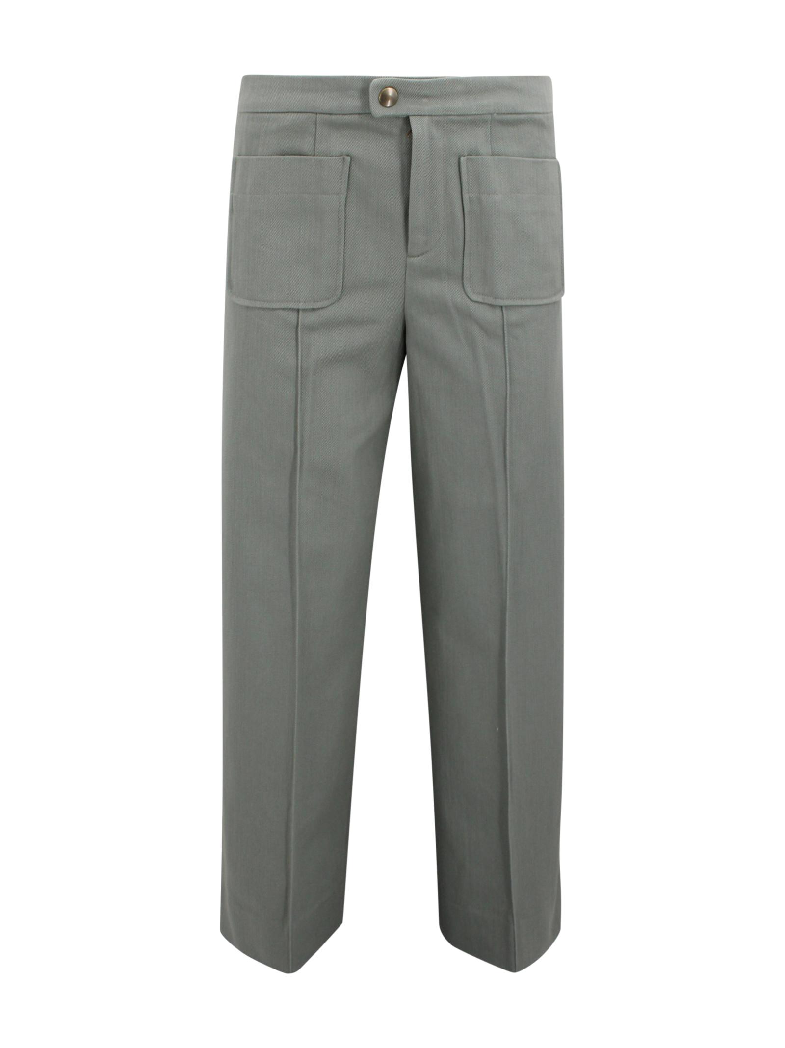 soeur trousers green cotton - women