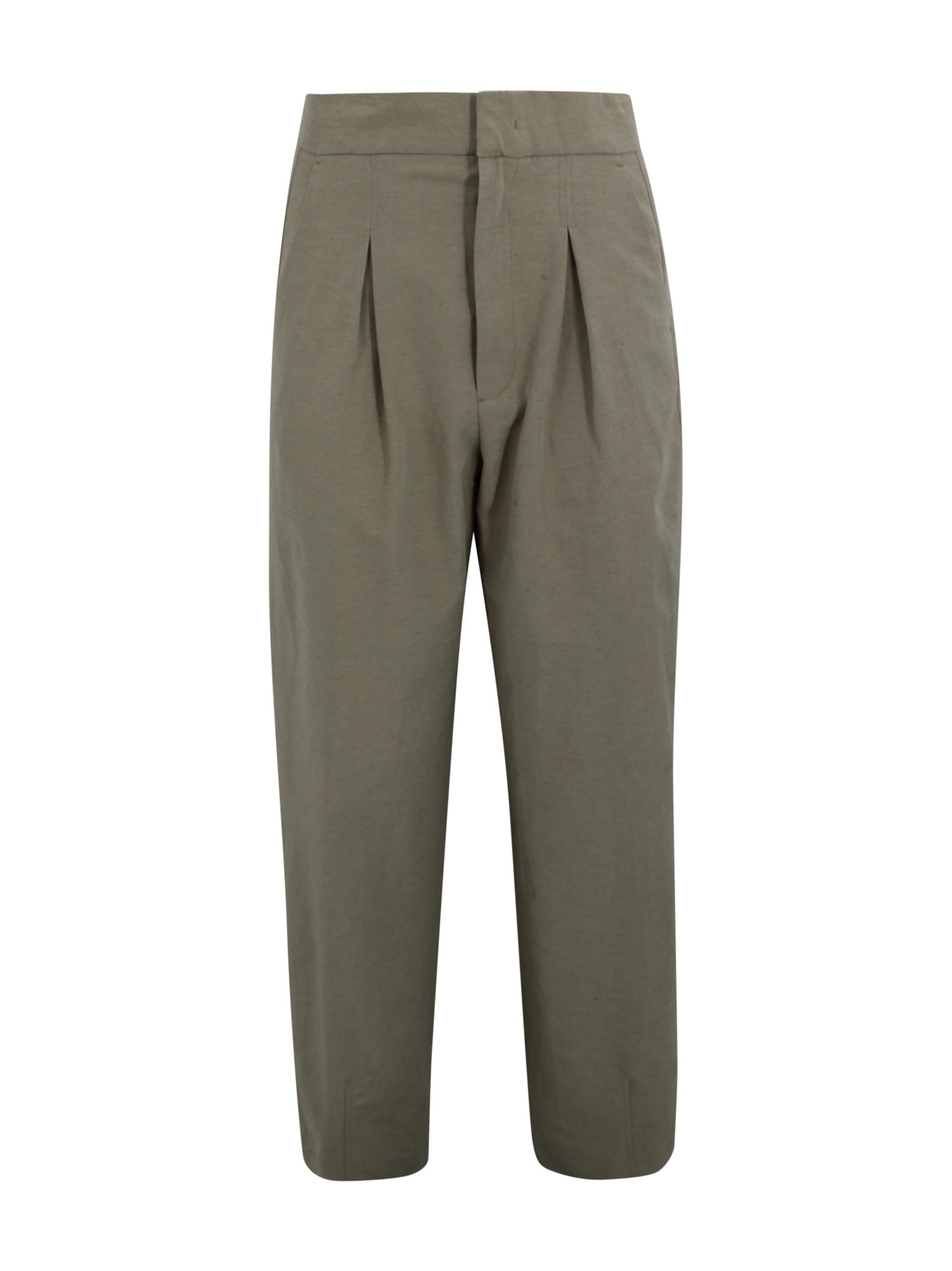 soeur trousers green viscose - women