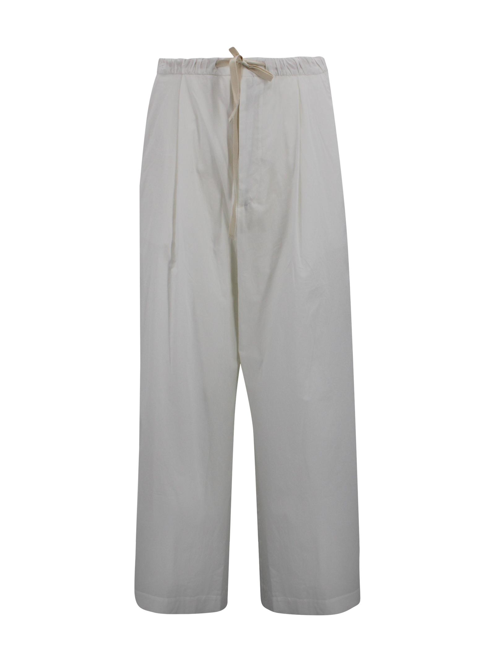 soeur trousers white cotton - women
