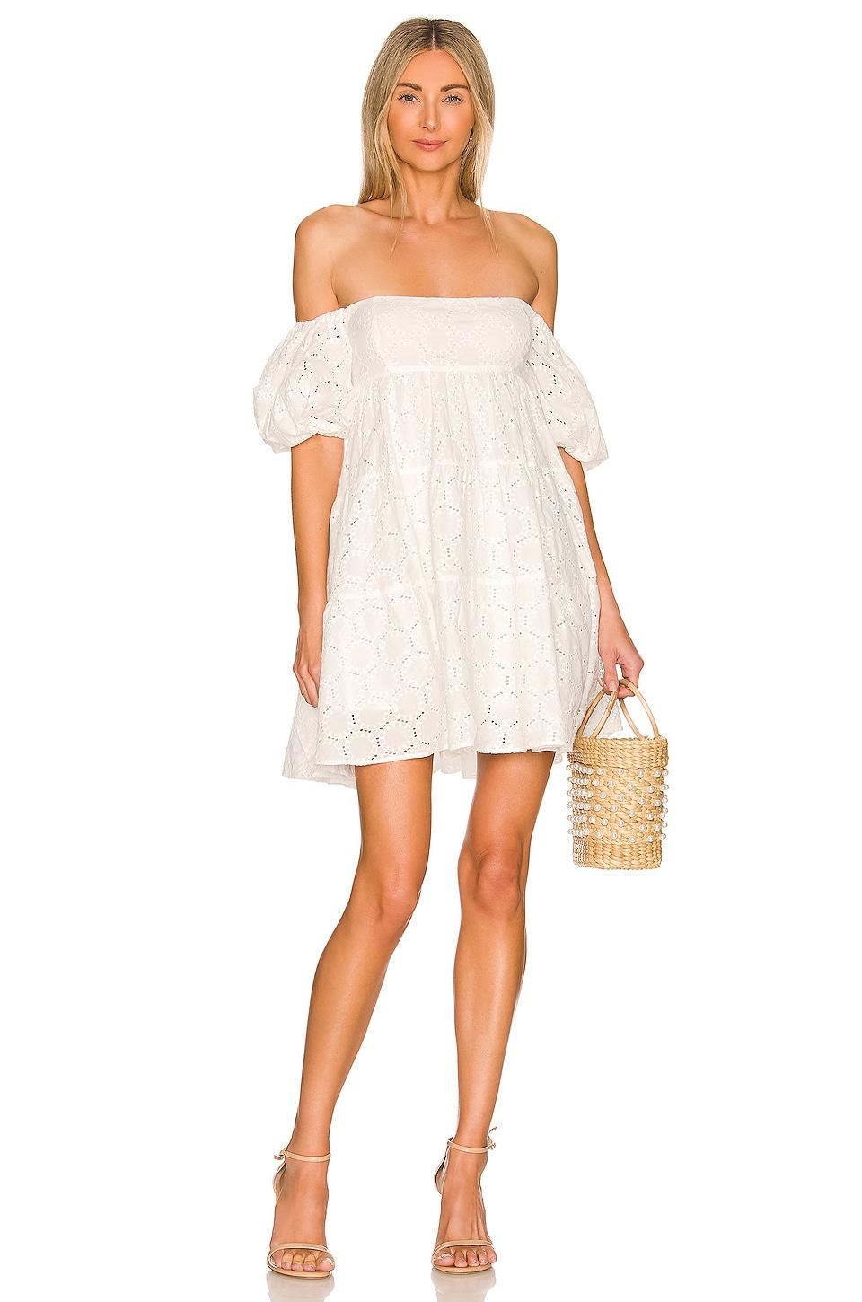 sofia broderie mini dress