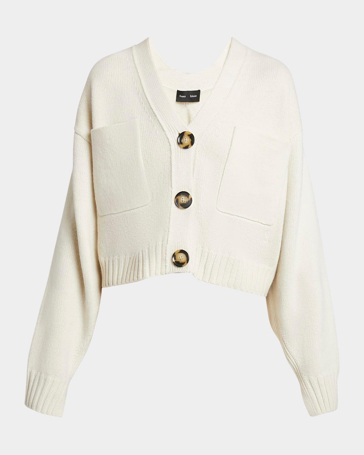 sofia crop cashmere-wool cardigan