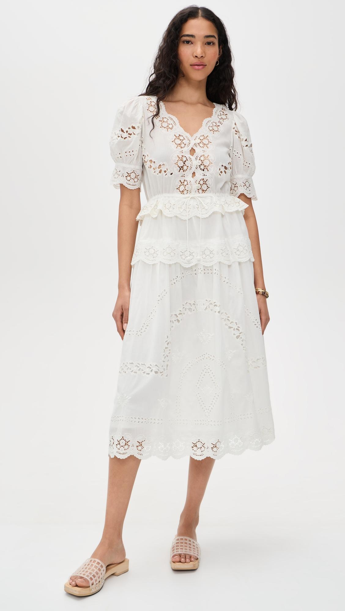 sofia embroidery puff sleeve dress